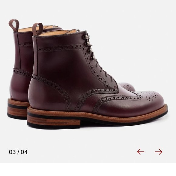 Beckett Simonon Shoes Beckett Simonon Nolan Brogue Boots Cordovan